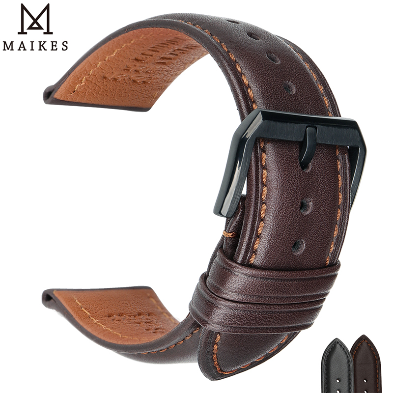 Luxury Watch Longines - MAIKES-correas de reloj de cuero genuino