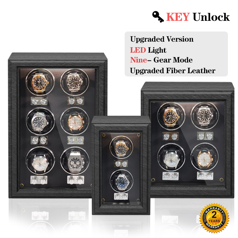 Luxury Watch Winder Box - Bobinadora de reloj de madera de