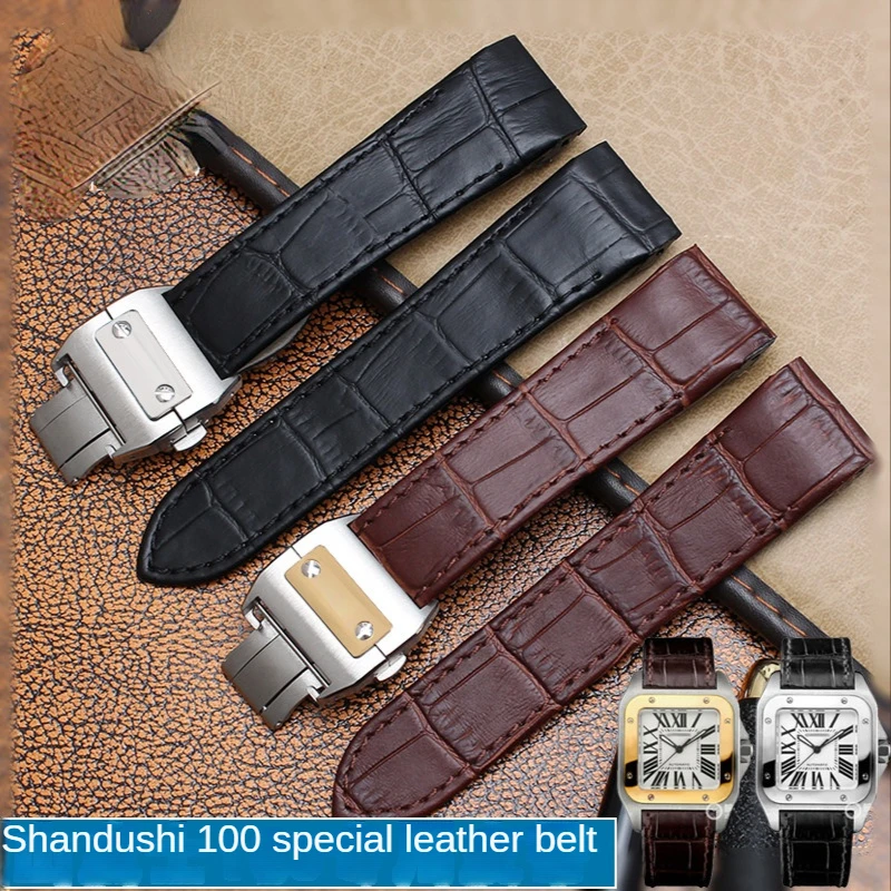 Cartier Watch Tank - Correa de reloj de cuero genuino