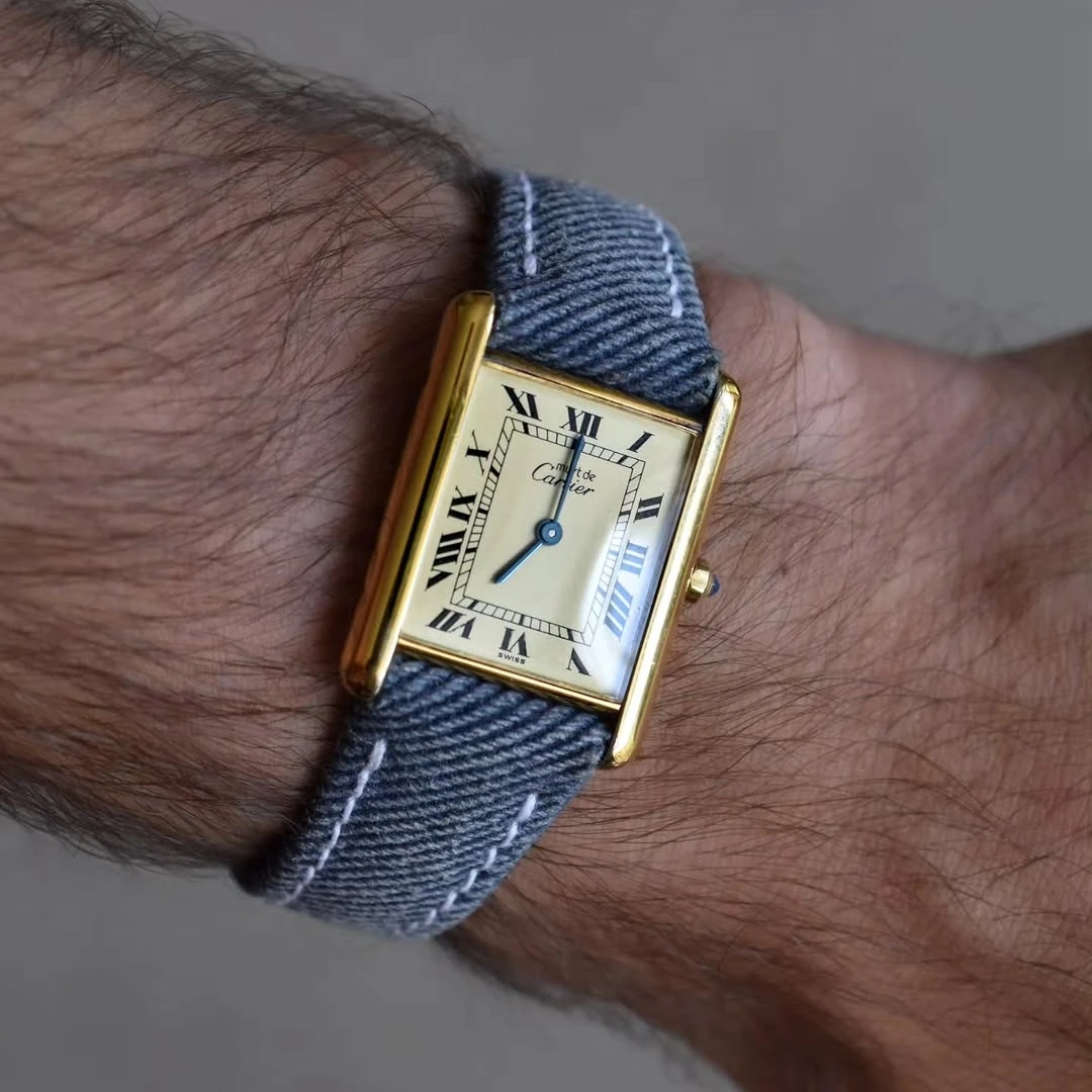 Correa de Reloj de Mezclilla I - Cartier Watch Tank reseña y precio
