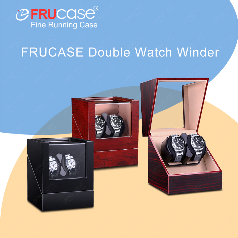 FRUCASE-bobinadora doble para  - Luxury Watch Winder Box reseña y precio