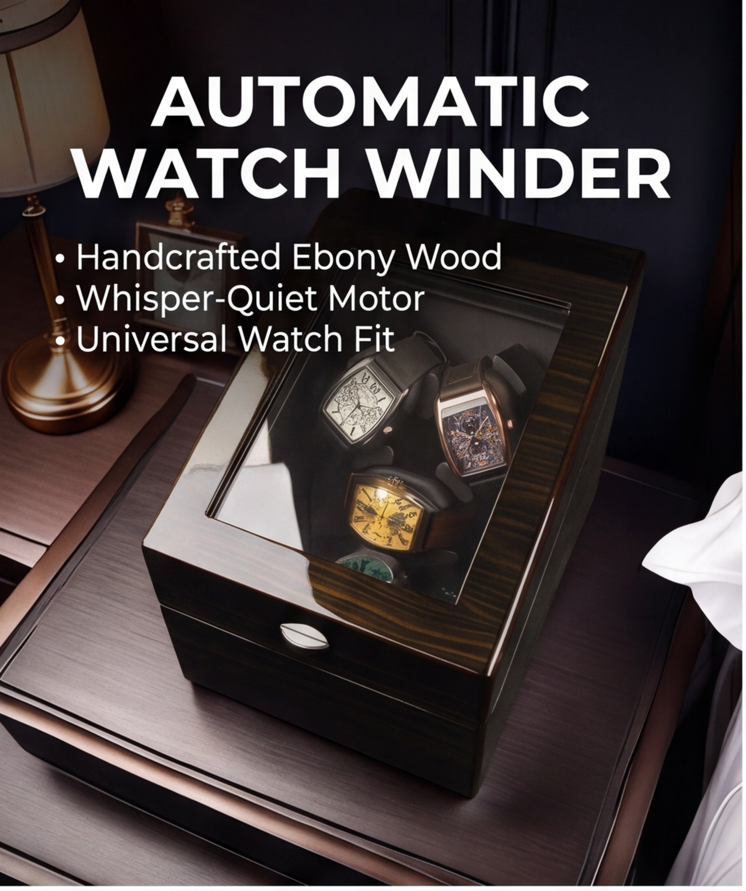 Caja de Almacenamiento de Relo - Luxury Watch Winder Box reseña y precio