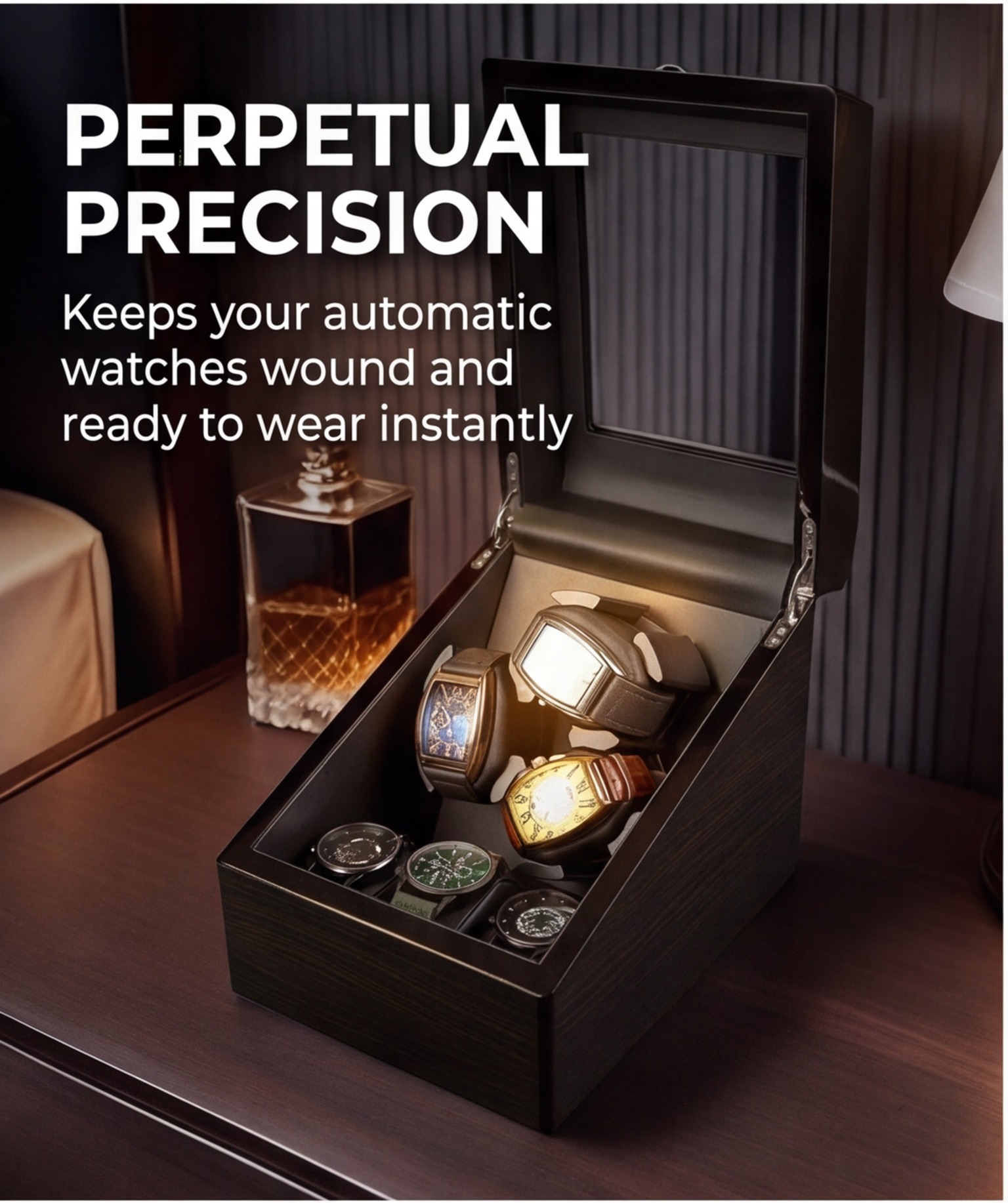 Caja de Almacenamiento de Relo - Luxury Watch Winder Box reseña y precio