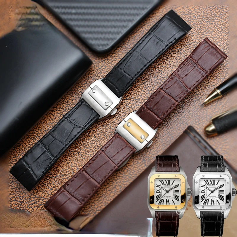 Correa de reloj de cuero genui - Cartier Watch Tank reseña y precio