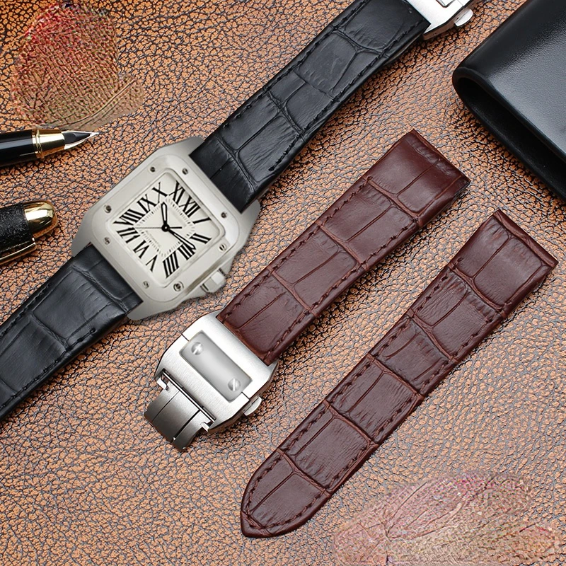 Correa de reloj de cuero genui - Cartier Watch Tank reseña y precio